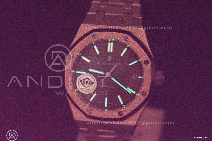 37mm Grey SS on Textured 15454 SS APSF Frosted Oak Edition Super 1:1 Bracelet SA3120 Dial Royal Best Clone Lightweight 1031 0429